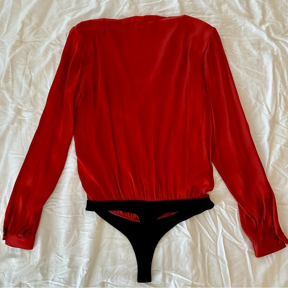 PAIGE Sevilla Bodysuit in Tulip Red - Size L - Picture 6 of 15
